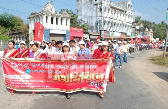 Tripura Upajati Karmachari Committee raised voice for peace  